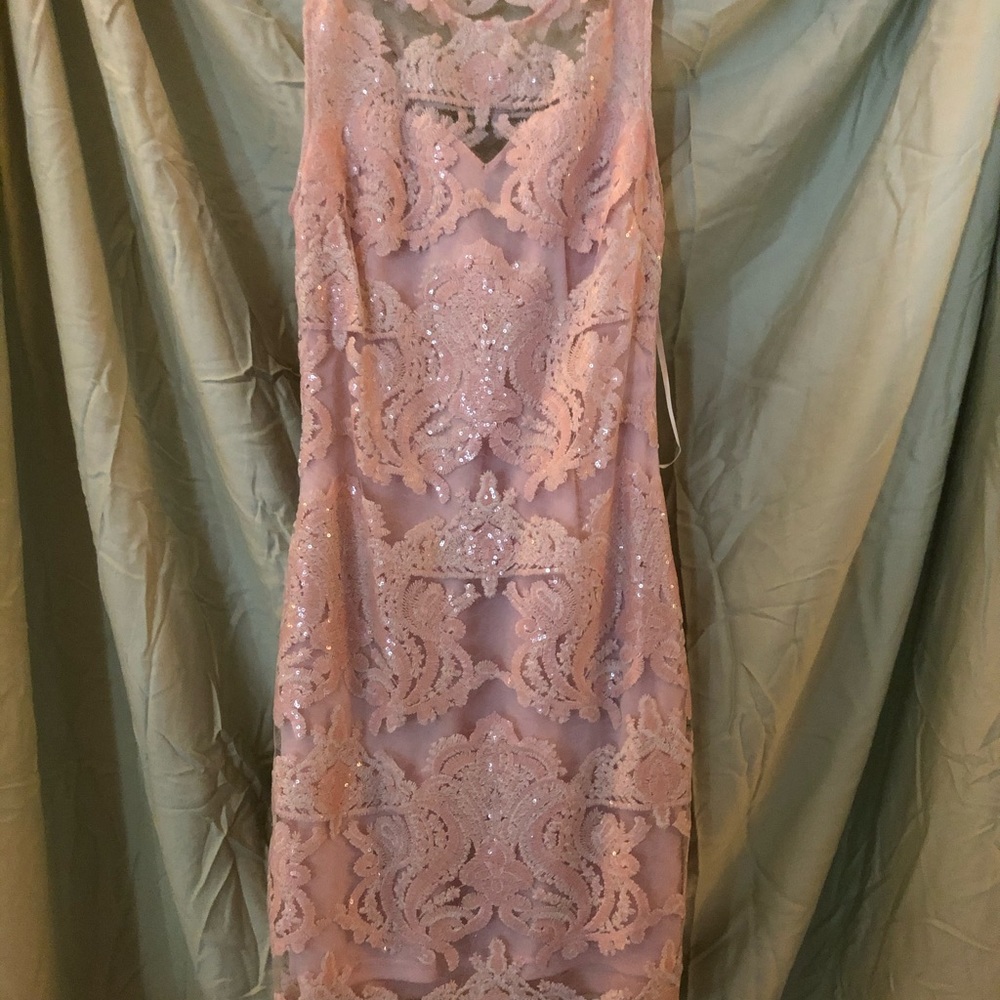 Blush pink lacy dress